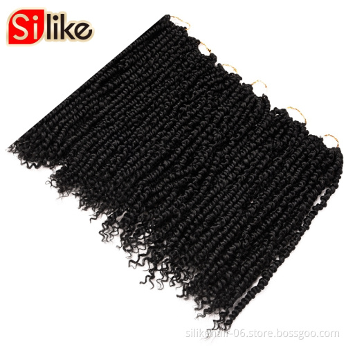 Top Quality 18 inch 24 strands Pre Twisted Passion Twist Crochet Hair Pre-looped Fluffy Crochet Braid Hair Ombre Synthetic Braid